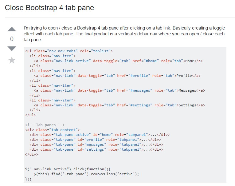  How you can  shut off Bootstrap 4 tab pane