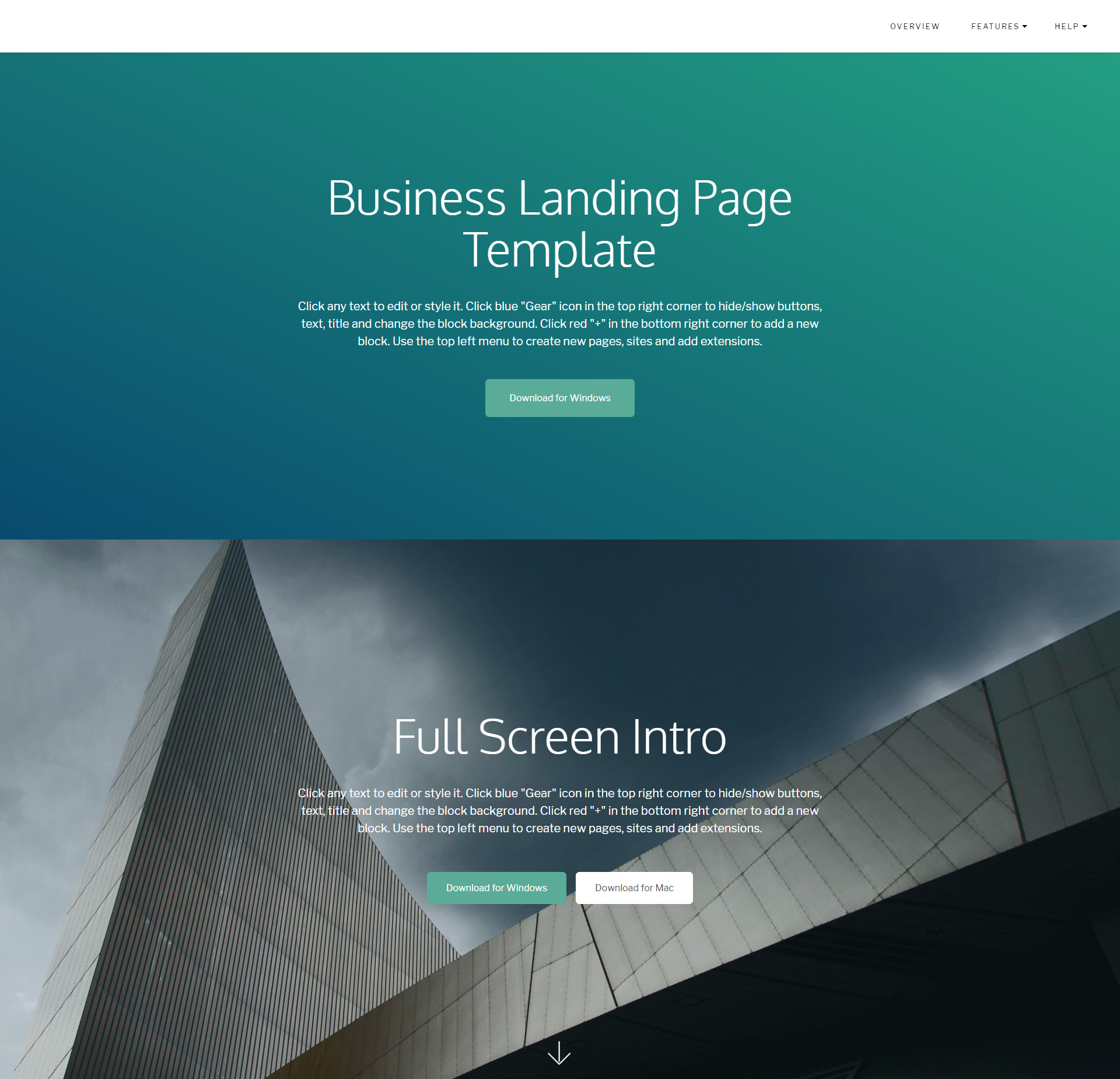 Responsive Bootstrap Business Landing Page Templates