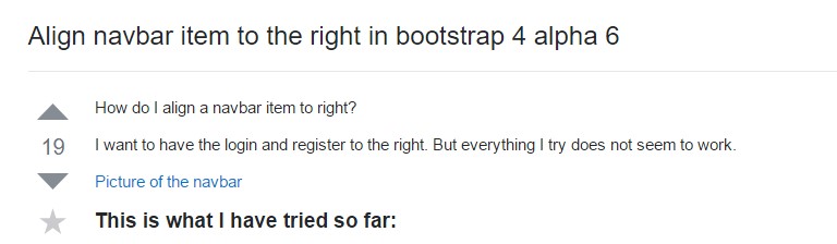 Align navbar  thing to the right in Bootstrap 4 alpha 6