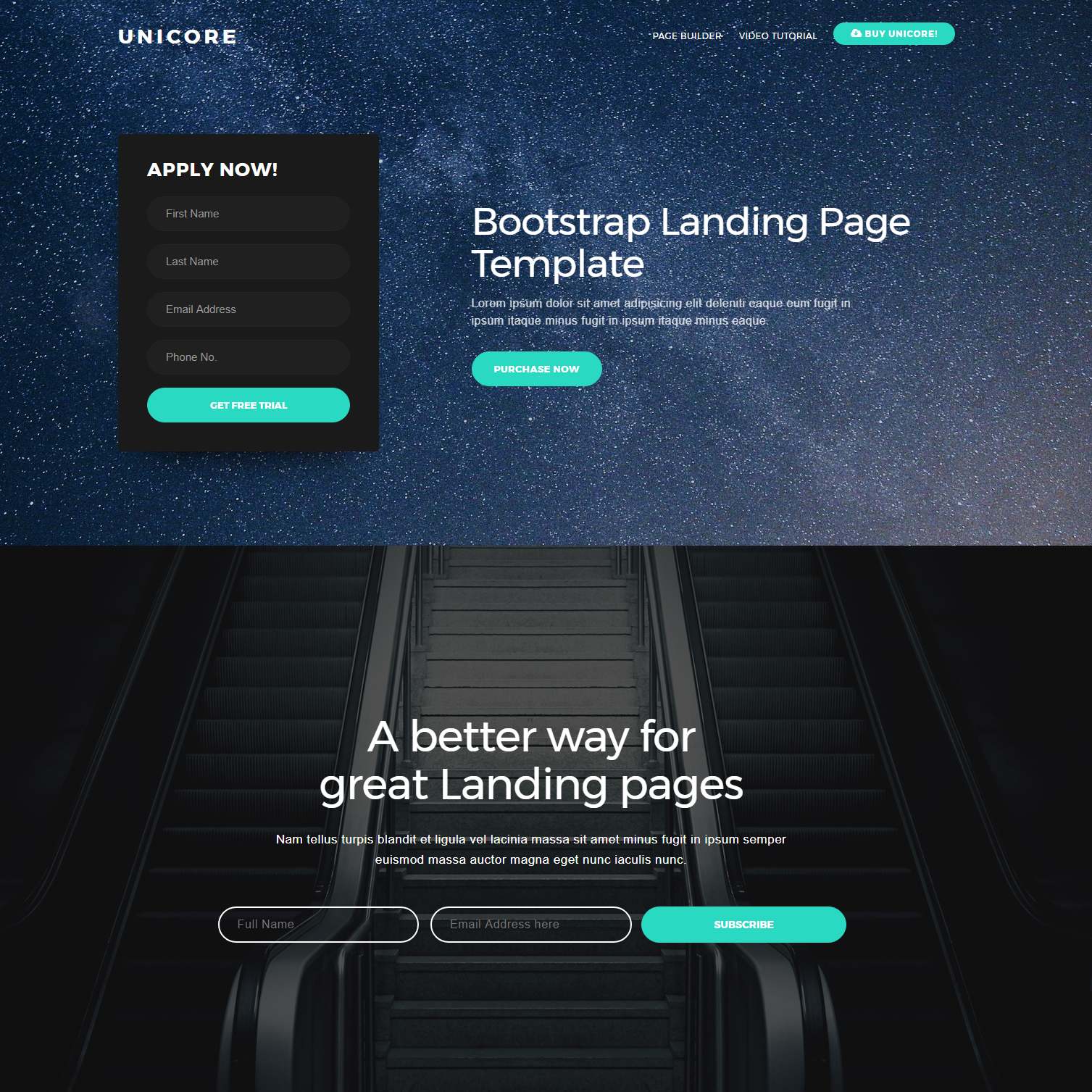 Free Bootstrap One Page Themes