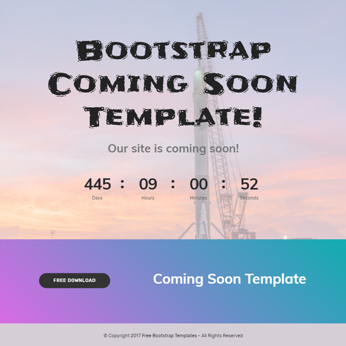 Free Download Bootstrap Coming Soon Templates