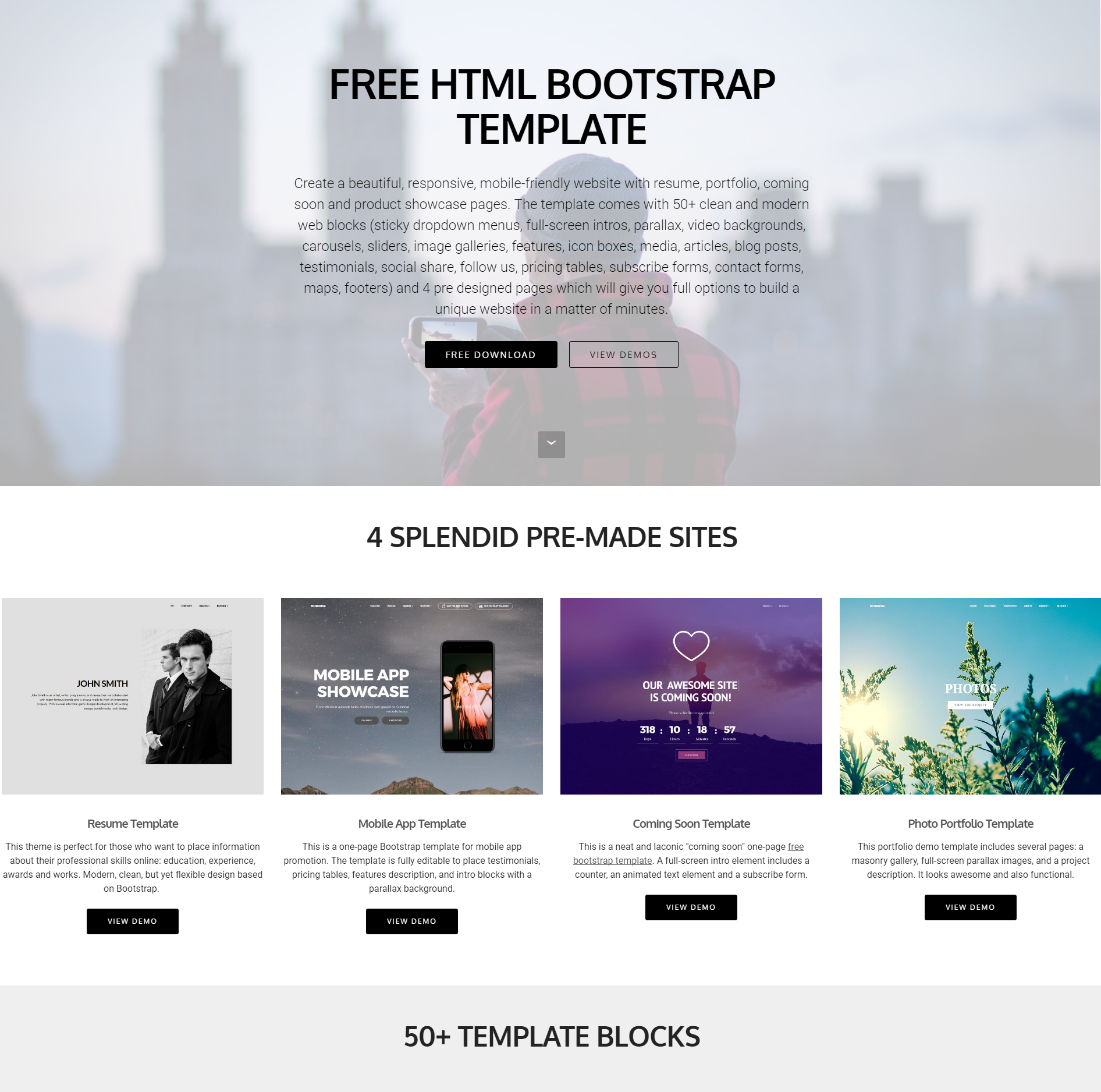 Free Download Bootstrap Themes