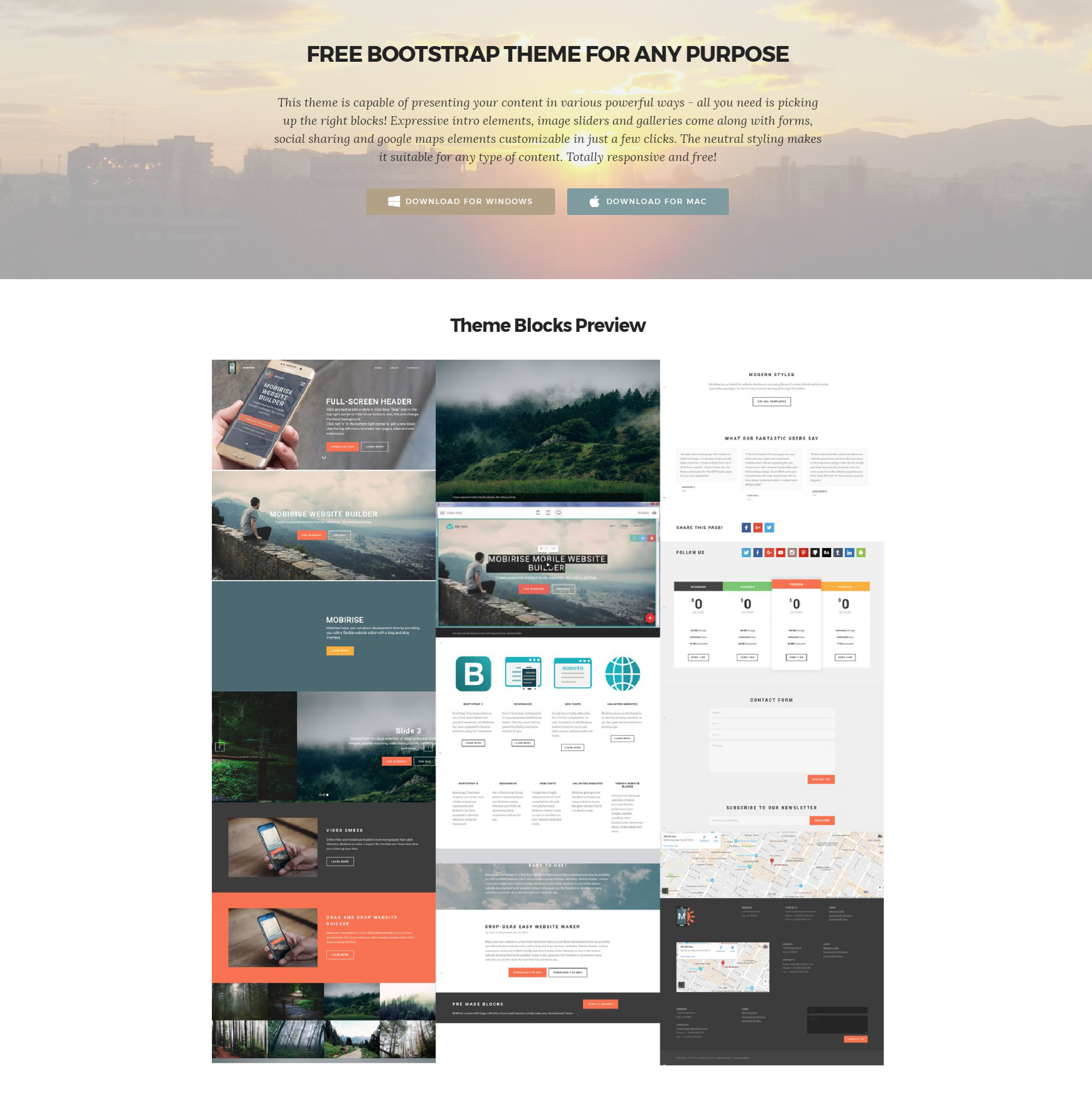 Free Bootstrap Templates