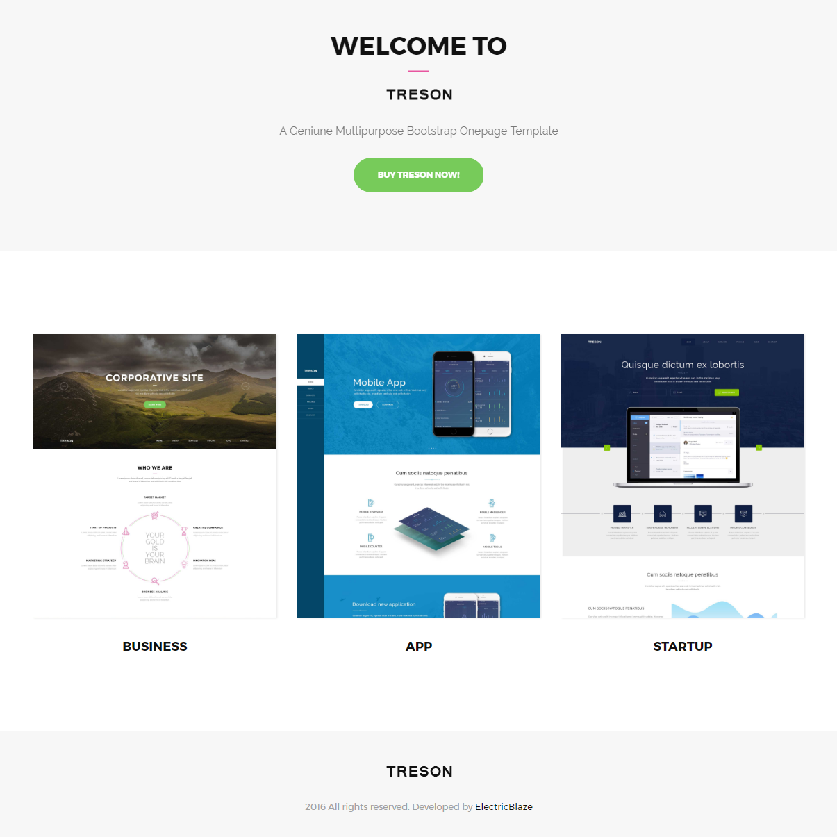 HTML Bootstrap Treson Templates