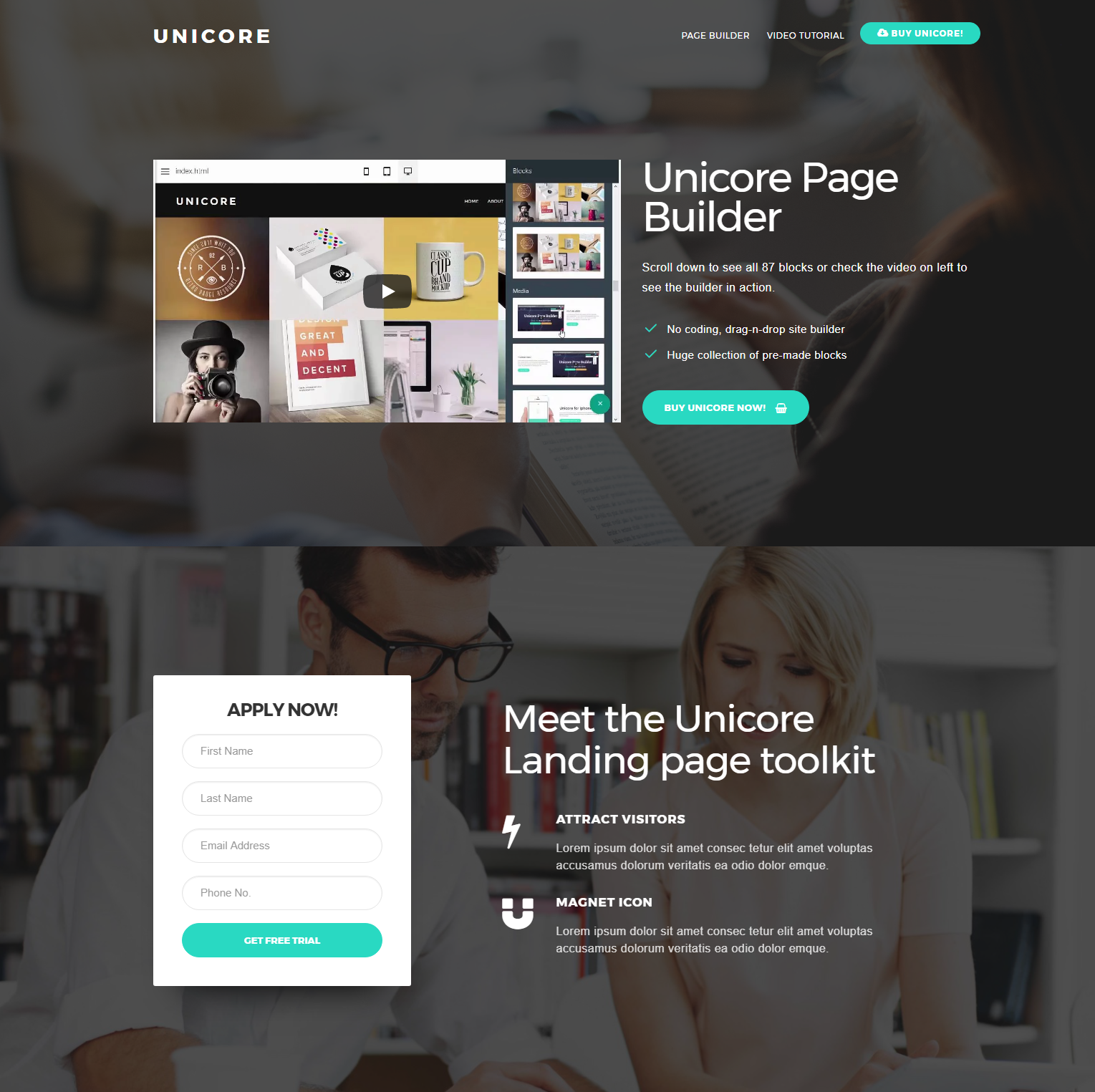 HTML5 Bootstrap Unicore Themes