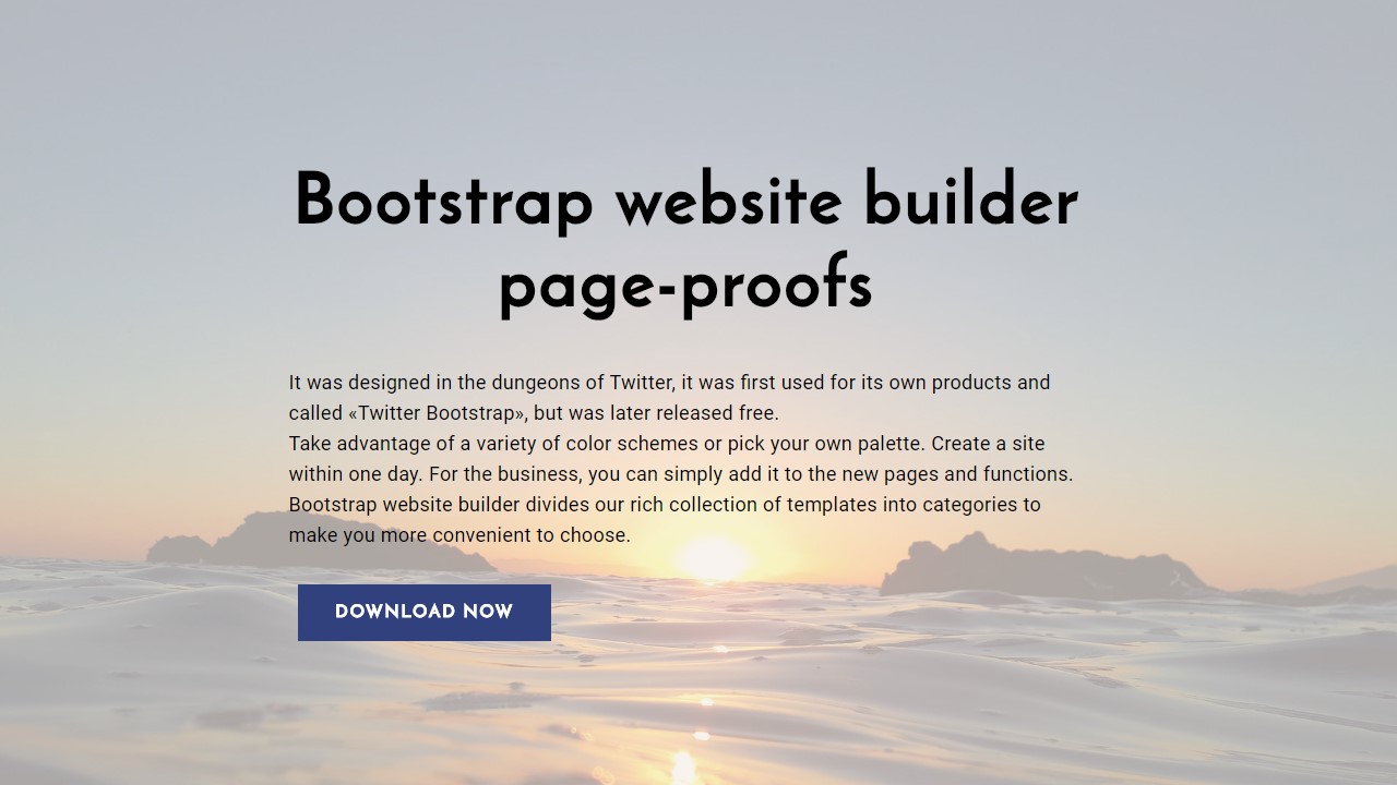 Bootstrap Website Template
